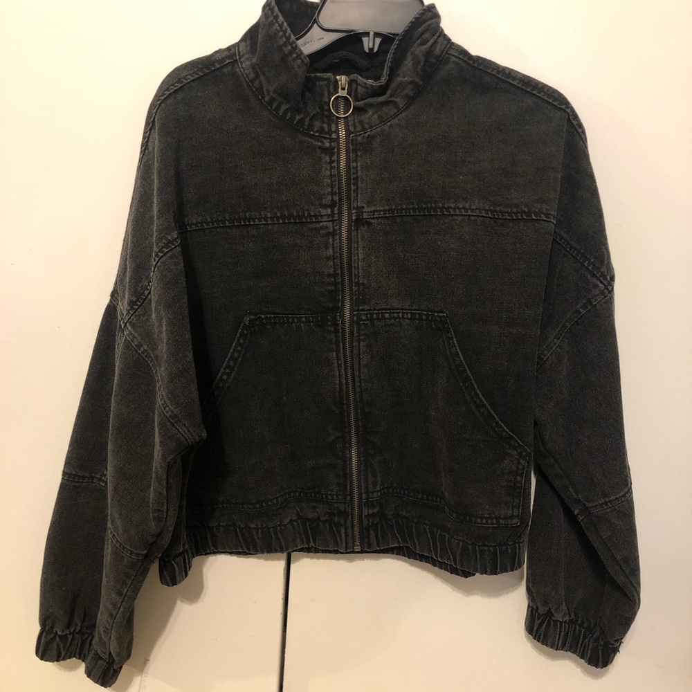 Black denim jacket